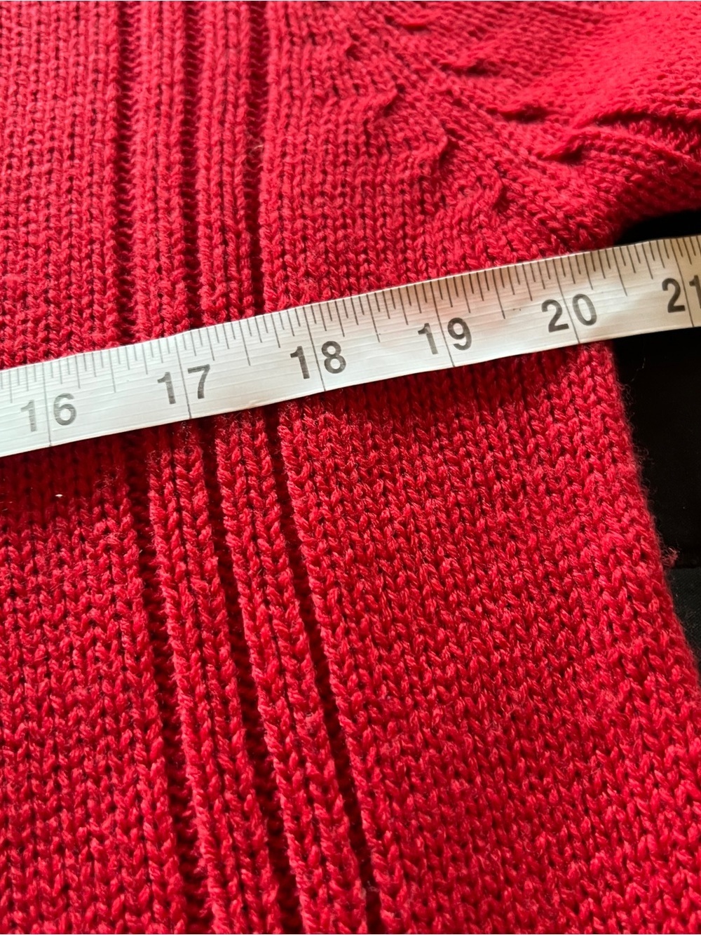 ๐Basic Editions Red Ribbed Turtleneck Sweater Medium - Picture 9 of 10